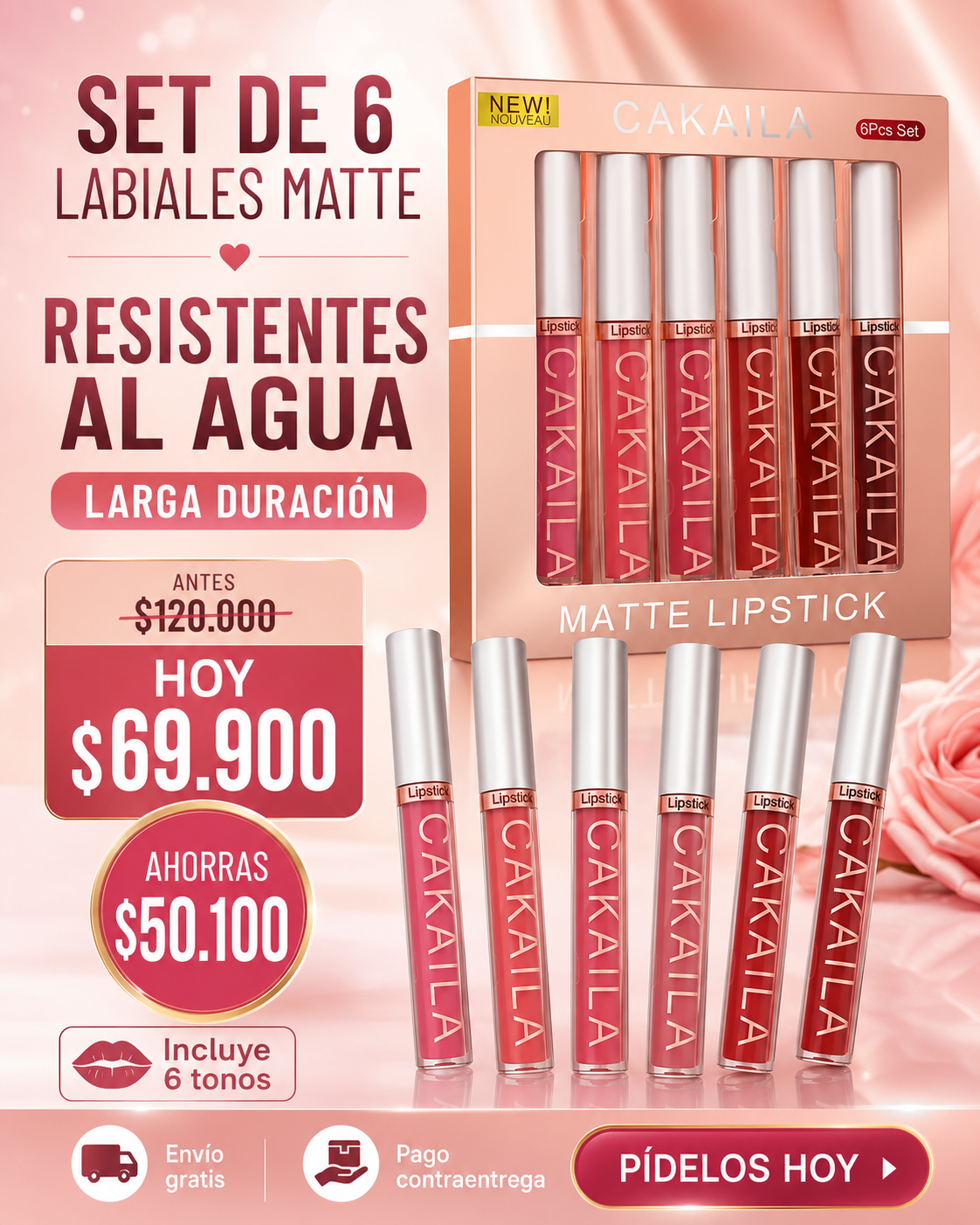 💖SET DE 6 LABIALES💋 MATTE MAGIA INTENSA