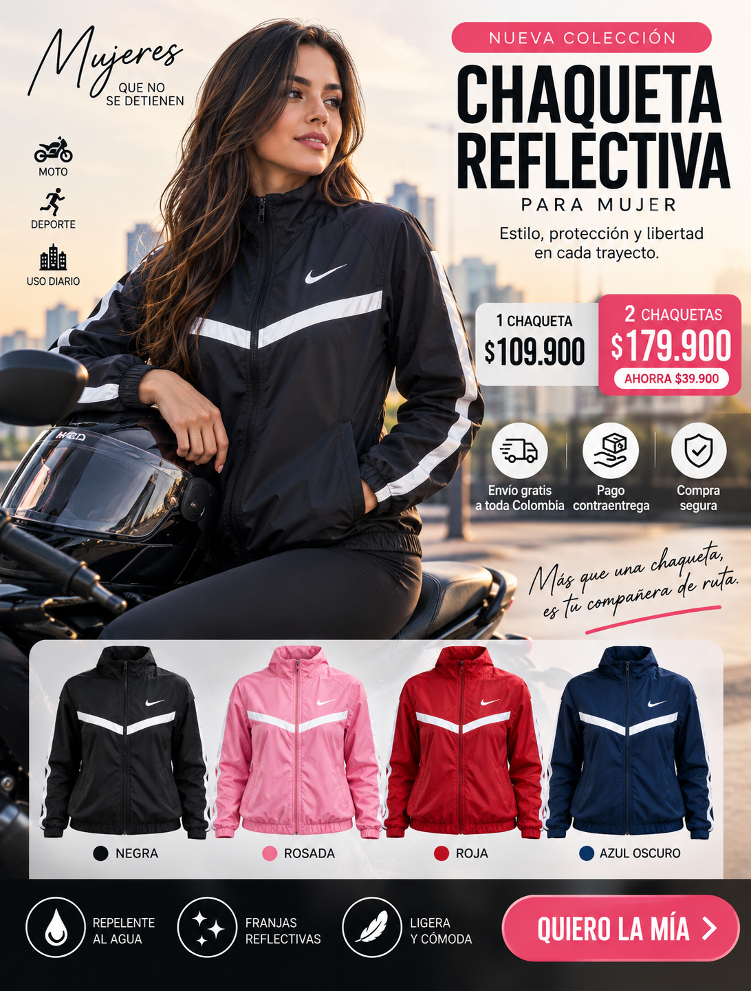 Chaqueta Cortavientos Mujer