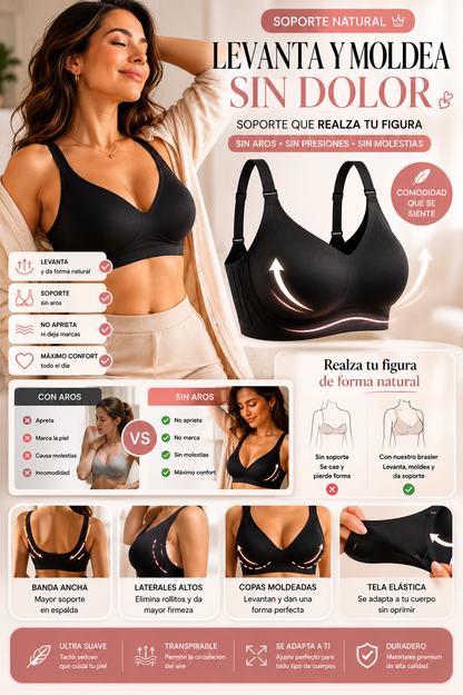 💥BRASIER CONFORT PREMIUM™️🎀LEVANTA Y MOLDEA SIN DOLOR😍PAGUE 1 LLEVA 3🎁
