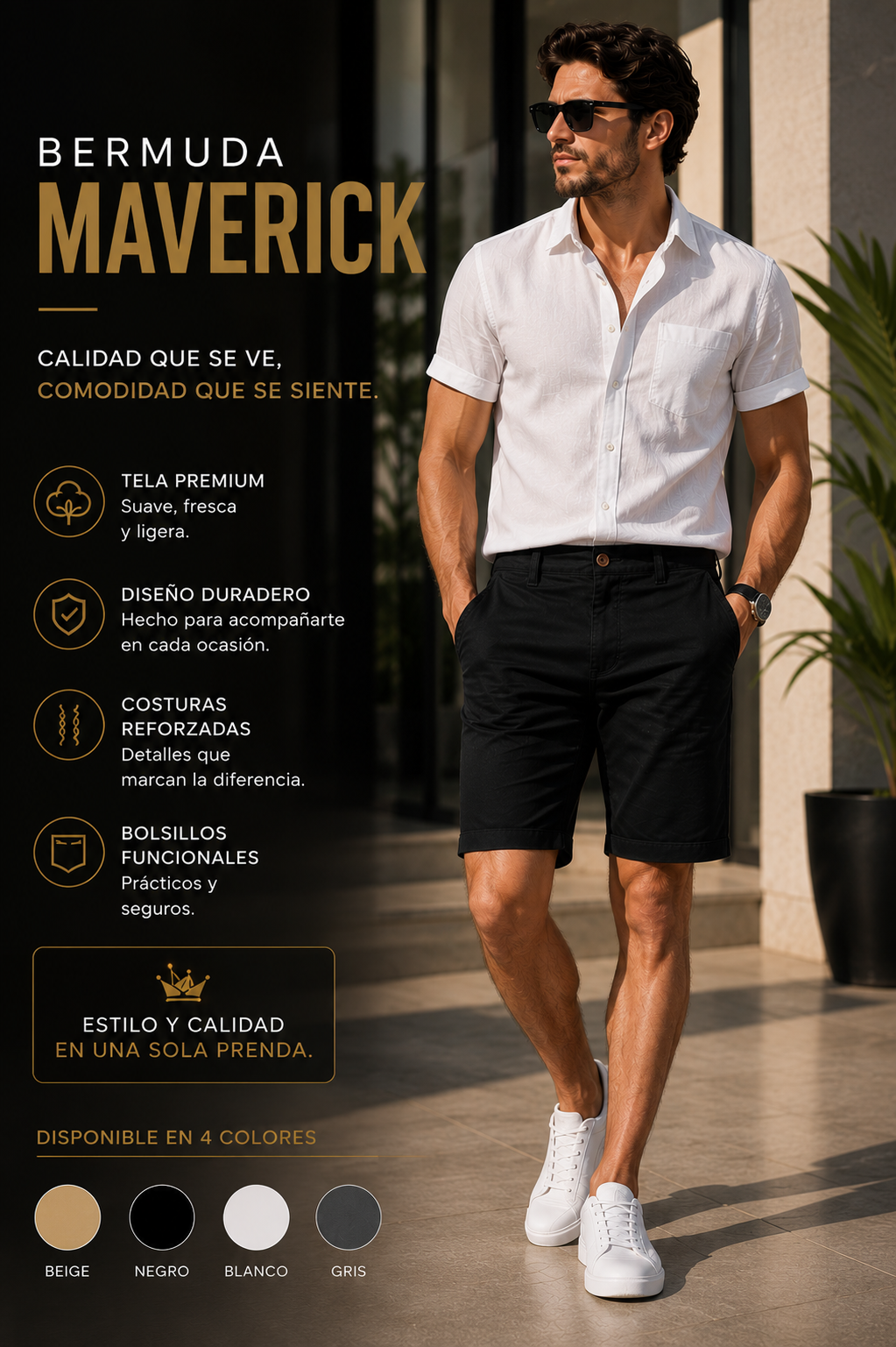 ⭐💎 BERMUDA MAVERICK™ | Diseño premium para cualquier ocasión