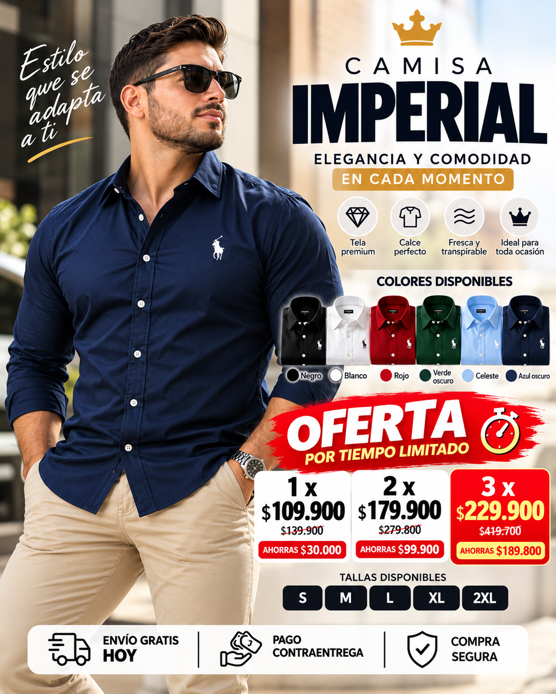 CAMISA MANGA LARGA IMPERIAL