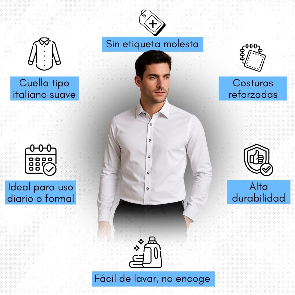 👔CAMISA MANGA LARGA PREMIUM💼PARA EL HOMBRE QUE SABE VESTIR🔝