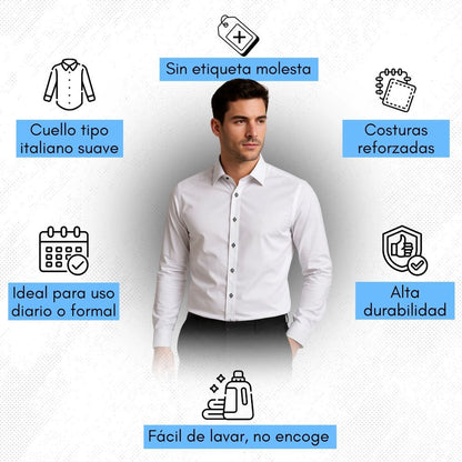 👔CAMISA MANGA LARGA PREMIUM💼PARA EL HOMBRE QUE SABE VESTIR🔝