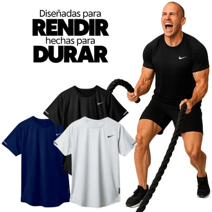 🔥👕 PACK FIT PRO 3X™CAMISETAS 💪 ENTRENA CÓMODO,RINDE AL MÁXIMO 💪⚡