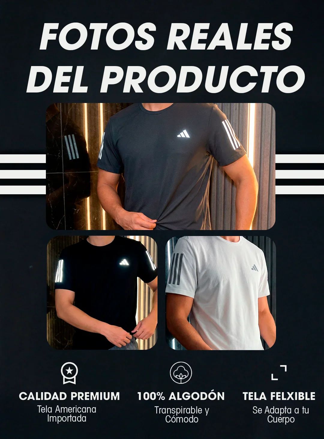 🔥👕 PACK FIT PRO 3X™CAMISETAS 💪 ENTRENA CÓMODO,RINDE AL MÁXIMO 💪⚡